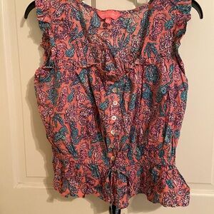 Simply Southern Pink and Blue Seahorse Blouse